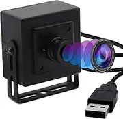 ELP OTG Wide Angle Webcam 5MP Aptina MI5100 CMOS 100 Degree No Distortion Lens USB Camera for Web Conference/Business/Robot Machine Vision USB500W05G-BL100