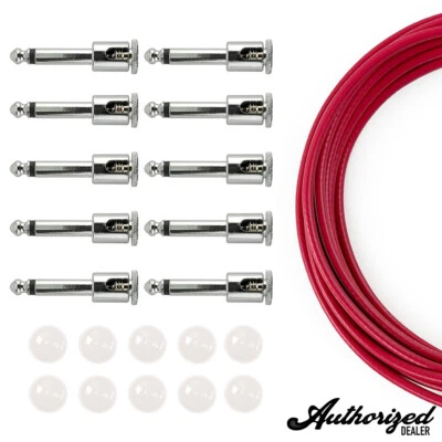 George L's .155 Solderless Pedalboard Effects White & Red Cable Kit (10/10/5)