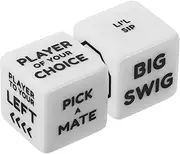Kisangel 2pcs Drinking Game Dice Fun Party Props for Adults Unique Game Playing Accessories for Themed Gatherings and Housewarming