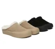 EVERAU® UGG Slippers Sheepskin Wool Scuff Staney - Black / AU Ladies 6 / AU Men 4 / EU 37