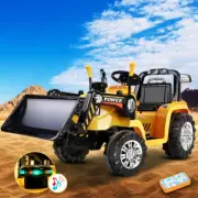 Kids Ride On Bulldozer Remote Control Tractor Car With Working Arms Lights Sound