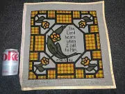 Vintage Unused LAURIE Painted PSALM 4:3 Lord Hears When Call NEEDLEPOINT CANVAS