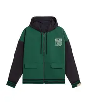 Golden Goose Deluxe Brand Reversible Zip-Up Drawstring Hoodie S,XL,L,M blue/green