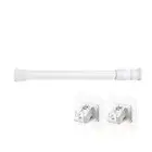 Adhesive Curtain Rod Bracket Anti-rust Self Telescopic for Bedroom Kitchen