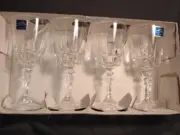 LADY VICTORIA Fine Crystal Stemware Four 2 Oz. Cordial Glasses CHANTELLE Pattern