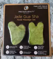 Jade Gua Sha Facial Massager Set Natural Crystal Stone Precision Beauty NEW