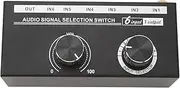 RCASwitch, RCAAudio Switch, QH 06 6 Input 1 Out Audio Signal Source Switcher, HiFi Input Selector Splitter Box