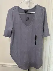 Torrid Gray Sparkle Top Shirt Plus 0