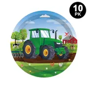 Tractor Farm Theme 7 inch 17cm Plates 8PK - Kids Birthday Party Tableware
