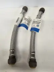 Lot Of 2 SHARKBITE UR3016FX12Z Supply Hose, Flexible, .75" X .75"-in., 12"-in.