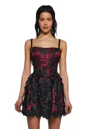[Sugar Thrillz] Magic Moves Corset Dress - Floral Dreams