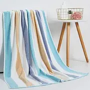 DUUKOA Bath Towel Large Thick Cotton Bath Sheets Household Beach Swimming Pool Towels Absorbent 35x71 inch（90x180 cm） (Light Blue)