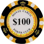 Clay Poker Chips 14 Gram Monte Carlo-Pack of 50 Chips