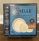 Corelle 12pc Extra Strength Premium Vitrelle Livingware Dinnerware Set Amelia
