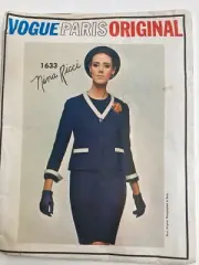 Uncut Vogue Paris Original pattern #1633 Nina Ricci Two piece Dress Jacket 12