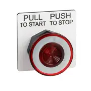 Schneider Electric 30Mm Red Plastic Bezel Push-Pull Operator