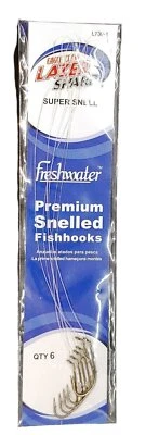 Eagle Claw Lazer Sharp Super Snelled Hook #1 6" Down Eye Bronze 6/Pk L739H-1