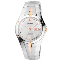 在飛比找Yahoo奇摩購物中心優惠-LICORNE 焦點未來都會時尚機械腕錶-玫瑰金/38mm