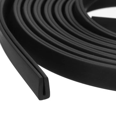2Pcs 5/32"x5/16"x18ft Rubber U Channel Edge Trim Flat Type Fit 0.5-1mm Edge