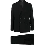 [Eraldo] Eraldo Peak-lapel Wool Double-breasted Suit 50 IT BLACK