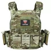 Quick-Release Tactical Vest with Molle a€" Ranger Green Plate Carrier (Camo)