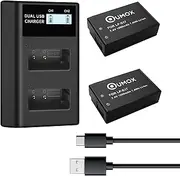 QUMOX LP-E17 Battery 2-Pack and Dual Charger for EOS R50 RP R10 R8,Rebel T8i, T7i, T6i, T6s, SL2, SL3, EOS M3, M5, M6, EOS 200D, 77D, 750D, 760D, 800D, 8000D, Digital SLR Camera