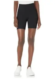 Danskin Women's Curved Contour Bike Short, Black Salt, Size XS