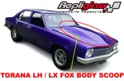 FOX BODY REVERSE COWL DRAG CAR BONNET SCOOP for TORANA LH LX SLR/5000 A9X SS