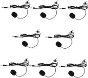 Totority 8Pcs Clip Microphone Durable PVC Phone Mics for Recording Easy to Use Flexible Design for Interviews Teaching and Vlogging Compact and Portable