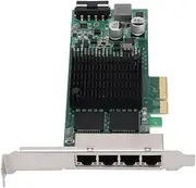 Network Card,10/100/1000Mbps PCI-E WiFi Cards Ethernet Card 4 R45 Interfaces POE Power Supply,Chip for Intel I350AM4,for Win Xp/Vista/7/8/8.1/10