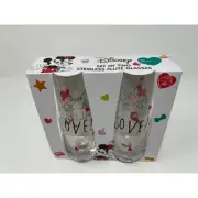 Disney Mickey and Minnie Stemless Champagne Flutes Set of 2 Priority Shipping!