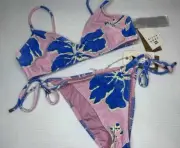 BILLABONG NWT LADIES HAVELI BAY BRALETTE BIKINI SET SIZE 12 - 14