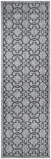 Alaska 208 in Grey & Black : Runner Rug