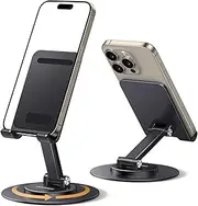UGREEN Cell Phone Stand Multi-Angle Adjustable Foldable Holder 360° Rotation for Desk Compatible with iPhone 16 Pro Max, Galaxy S24 Ultra, and More up to 9.7''