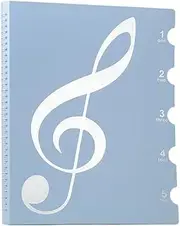 Ysyaxsyt Sheet Music Folder Sheet Music/Holder Writable & Detachable Choir Folder 60 Pages, Fits Letter Size A4 Blue