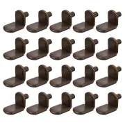 Shelf Support Pegs, 40pcs 6mm L-Shaped Shelf Pin with Rubber Sleeve, Copper Tone