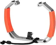 Movo GB-U80T Underwater Diving Rig with Cold Shoe Mounts, Strap - Compatible with GoPro Hero, HERO6, HERO7, HERO8, HERO9, HERO10, HERO11, Osmo Action - Scuba GoPro Accessory (XL/Tangerine)