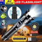 1000000 Lumens LED Torch Flashlight Tactical Light Rechargeable Camping Outdoor