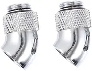 TEHAUX 2PCS Rotary Water Cooling Fitting Adapter Thread Plug for Computer Water Cooling System High Performance Easy to Install Compatible with Petg