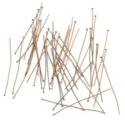 Copper Head Pin Flat Tip Earring Findings For Crafting 44 Pieces 2 Inches