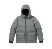 All in Motion Boys Gray Puffer Jacket Winter Coat Hooded Size Large 12-14