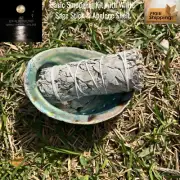 Basic Smudging Kit with Medium Sage Stick & Abalone Shell