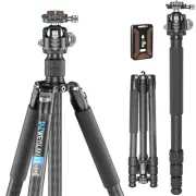 Professional Heavy Duty Carbon Fiber Tripod, 72.6'' Camera Tripod Monopod, 10...