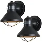 LONEDRUID 2Pack Motion Sensor Outdoor LED Wall Light Dusk to Dawn Exterior Sconc
