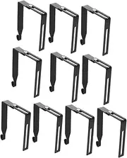 FELTECHELECTR Versatile Metal Partition Hooks 10 Pack Door Hanger Hooks for Hanging Coat Racks Easy Install
