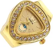 [LIFKOME] Mini Ring Watch for Students Modern Finger Watch with Unique Dial Durable Stainless Steel Glass Design Eye-catching Decorative Accessory