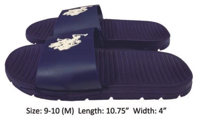 Men U.S. Polo Assn. Slip On Sport Sandals Strip Insole Navy Slippers 9-10