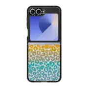 Galaxy Z Flip6 Impact Case CHEEKY CHEETAH VIBRANT RAINBOW IPHONE, LEOPARD PRINT COLORFUL ANIMAL PATTERN OMBRE By Ebi Emporium