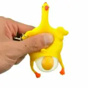 Egg Laying Chicken Sensory Fidget Squeeze Keyring - Lay Egg Autism Stress Relief