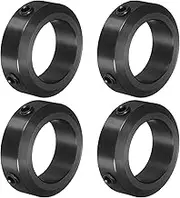 uxcell 4pcs Set-Screw Collars 25mm Bore, 1045 Steel Shaft Collars, 38mm OD, 12mm Width Axle Collar Clamp for Linear Rod Shaft Guide